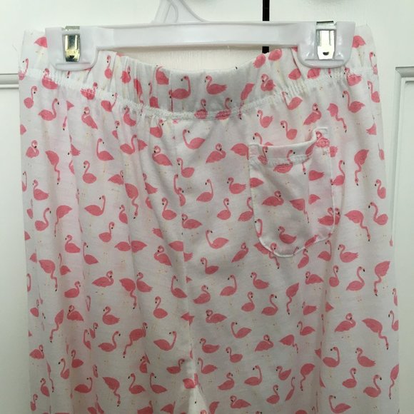 Lands End Girls Lightweight Flamingo Sleep Pants 14 - Picture 5 of 7